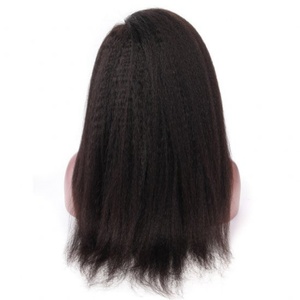 Pelucas de Cabello Humano Natural con Frente de Encaje, Estilo Kinky Straight, para Mujeres Negras, Sin Enredos, Venta al Por Mayor - Product Image 1