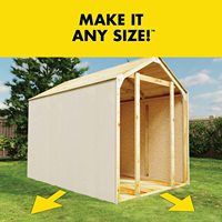 Kit de cabane personnalisée 2x4 Basics avec toit en pente, maison mobile, matériaux de maison préfabriquée