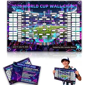 Póster con el Programa de <span class=keywords><strong>Partidos</strong></span> de la Copa <span class=keywords><strong>Mundial</strong></span> de Fútbol 2026, Tela Decorativa para Fiestas de Clubes Deportivos, Accesorios para Crear Ambiente - Product Image 2