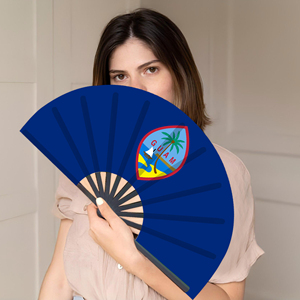 Abanicos Plegables de Bambú con la Bandera de Guam al por Mayor, Abanico de Mano para Carnaval, Boda, Festival, Fiesta, Agencia de Viajes - Product Image 4
