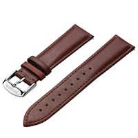 BESSERON BD005 Bracelets de montre en cuir italien véritable 20mm/22mm, boucle à ardillon, élastiques, noir, bleu, gris, marron