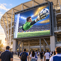 P3.91 Layar Video LED Komersial Luar Ruangan 7000 Nits IP65 Warna 16-Bit 960x960mm untuk Proyek Sponsori Fasad Stadion