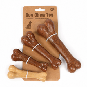 Juguete de Hueso para Perro con Sabor a Carne, de Fibra de Madera PP, para Masticadores Agresivos, Limpieza Dental, Juguete Interactivo para Mascotas, OEM Personalizado - Product Image 1