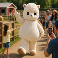 Costume de mascotte d'alpaga personnalisé OEM ODM, personnage animal de ferme pour la promotion des foires rurales et des parcs zoologiques