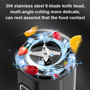 Licuadora Eléctrica Portátil Recargable <span class=keywords><strong>de</strong></span> Alta Potencia con Batería USB para Smoothies, Vaso Mezclador <span class=keywords><strong>de</strong></span> Proteínas para Uso <span class=keywords><strong>en</strong></span> <span class=keywords><strong>Casa</strong></span>, Auto y Aire Libre - Product Image 4
