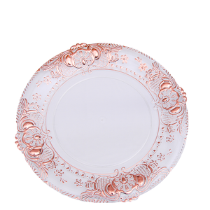 <span class=keywords><strong>Eleganti</strong></span> stoviglie rotonde <span class=keywords><strong>sottopiatti</strong></span> da 13 pollici decorazione matrimonio piatti trasparenti caricabatterie - Product Image 1