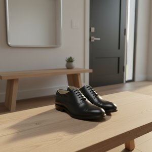 Chaussures plates à bout carré, solides, pour le bureau, confortables, respirantes, légères, en cuir véritable d'Ouganda, toutes saisons, en stock, vente en gros - Product Image 4