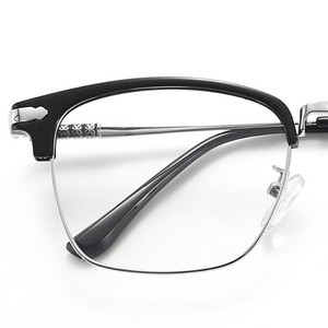Lunettes de lecture demi-cerclées en métal Lanterne 22001 pour hommes, monture TR90, verres en résine anti-lumière bleue, style léger et discret - Product Image 4