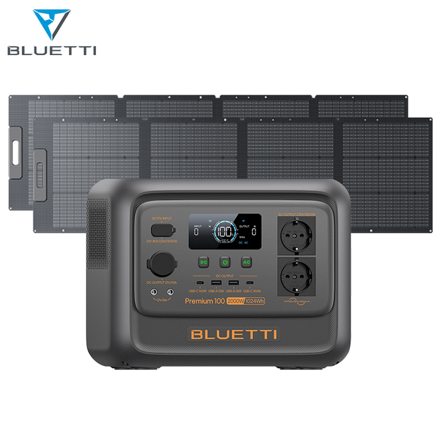 Bluetti Premium 100 V2 EB70 1000W 1800W Lifepo4 Battery Power Station Portable Solar Generator