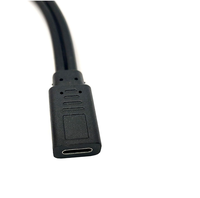 1 pied USB Type C femelle vers 2 double USB Type C mâle Y Splitter Extension Câble de charge (uniquement pour la charge)