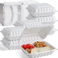 Одноразовые пластиковые контейнеры для пищи с ручкой-запирающейся крышкой