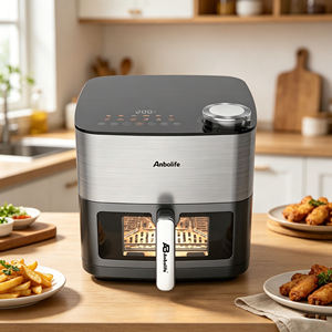 Anbolife Friteuse à air numérique 12-en-1 8L en acier inoxydable avec fenêtre et lumière, écran tactile, entièrement métallique, sans odeur, OEM/ODM - Product Image 3