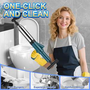 Desatascador de Inodoro de Alta Presión con Mango de Goma Flexible, Bomba de Succión para Inodoro, Solución para Desatascar - Product Image 2