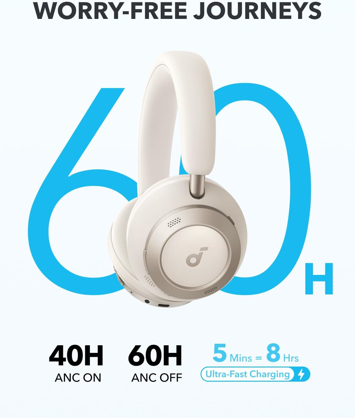 Soundcore Space One Pro 60H - Lossless Audio Gaming Headphones