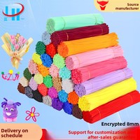 Kit Fai-da-Te per Artigianato: Bastoncini Intrecciati Colorati, Aste in Peluche Extra-Dense, Modelli in Colori Pastello LH-265, Artigianato Fatto a Mano all'Ingrosso