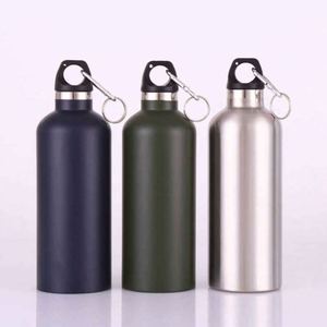 Botella de Vacío de Acero Inoxidable con Tapa de Mosquetón, Aislamiento Térmico de 6-12 Horas, Diseño Minimalista para Uso en Viajes y Campamentos al Aire Libre - Product Image 1