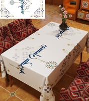 Couverture de table en polyester à motifs floraux taille personnalisée nappe de table à manger élégante protectrice pour le ramadan mariages fêtes banquets non tissé