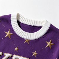 Pull Jacquard Surdimensionné Personnalisé pour Sororité, Gilet Brodé en Tricot, Pull Tricoté pour Femme