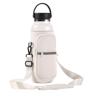 Custom Neoprene Crossbody Sleeve 32oz 40oz Hydroflask <strong>Water</strong> <strong>Bottle</strong> Holder <strong>Carrier</strong> Sing Bag With Strap&amp;phone Pocket