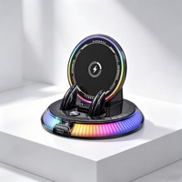 Support de navigation pour tableau de bord, produit le plus vendu, support de téléphone sans fil électrique RGB pour voiture, 15W pour iPhone pour Android SD40