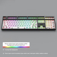 Kit YG108 Standard 100% Layout Hot Swap South RGB Rétroéclairé 3 Modes Sans Fil Barebone 108 Touches pour Claviers Personnalisés DIY