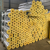 Tubo de Lana de Vidrio con Aislamiento Térmico Ignífugo ASTM E84 de 13 mm de Espesor, Tubo de Lana de Vidrio con Lámina de Aluminio para Sistemas de Tuberías de Condensado