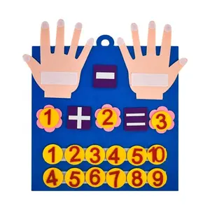 DIY keçe parmak sayılar sayma bebek öğrenme matematik keçe çocuklar için eğitici oyuncaklar öğrenme