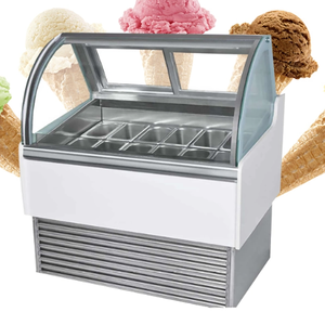 Tủ đông thương mại cửa kính Kem Tủ đông trưng bày Gelato tủ trưng bày tủ lạnh - Product Image 5