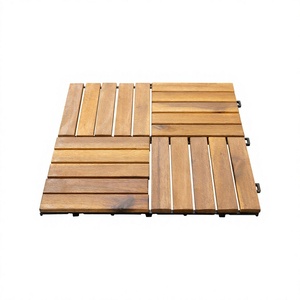 Baldosas de Madera de Acacia Aceitada y Cepillada SMARTWOOD, Sistema de Encaje Fácil, Base de WPC, Piso para Exteriores Antideslizante e Impermeable - Product Image 1