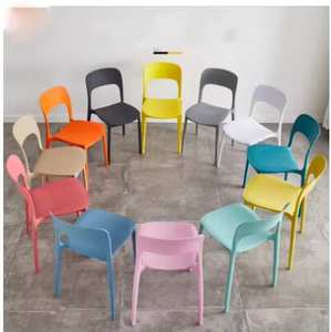 Tabouret en plastique moderne et minimaliste de style nordique pour restaurant, café, maison ou comme chaise de maquillage - Product Image 5