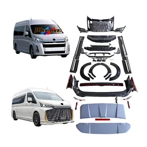 New PP Plastics LM350 Design Front Car Bumpers Bodykit For Toyota Hiace Commuter Van High Roof Body Kit