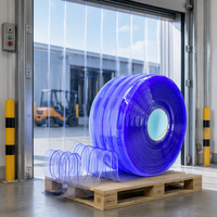 Rideau de porte en PVC en gros, stabilisé aux UV, résistant aux basses températures, avec kit de suspension