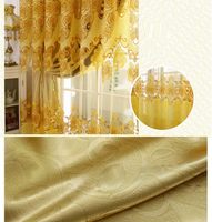 Rideaux brodés pour la maison, tissu occultant en polyester à motifs floraux exquis pour salon, chambre à coucher, tissu de rideau pour la maison