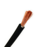 Câble de soudage en cuivre flexible 1/0, 16 mm², isolé en caoutchouc, construction à âme unique, câbles d'alimentation