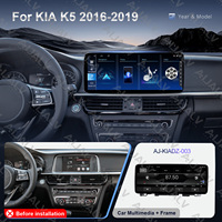 Juego Completo de 12.3 Pulgadas para Kia K5 2016-2019 LHD/RHD, Reproductor Android para Auto con Textura, Tablero de Instrumentos, Cableado Completo, Canbus, Fácil Instalación
