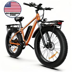 Vélo électrique tout-terrain à suspension avant rapide, pneus larges de 26 pouces, frein à disque à 7 vitesses, 1000 W, 48 V, 15 Ah, en stock aux États-Unis - Product Image 1