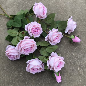 <span class=keywords><strong>Couronne</strong></span> <span class=keywords><strong>de</strong></span> roses artificielles <span class=keywords><strong>de</strong></span> haute qualité, 5 têtes, en vrac, décoration en plastique, pour un mariage, vente en gros, 12 m - Product Image 6