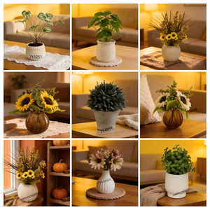 Suculenta Artificial Premium de <span class=keywords><strong>Echeveria</strong></span> Grande en Maceta de Cerámica, Planta Artificial en Maceta para Decoración del Hogar y Oficina - Product Image 4