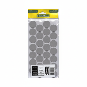 Almohadillas Protectoras de Piso Circulares de Goma EVA Autoadhesivas GRIS de 28 mm para Patas de Muebles - Product Image 2