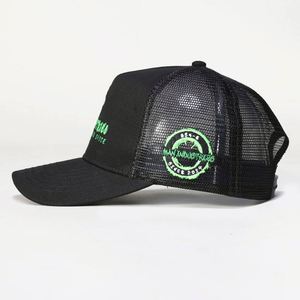 Casquette de camionneur unisexe en coton à 5 panneaux, personnalisable, de haute qualité, avec logo brodé, en maille, à fermeture snapback, style sport et mode, vente en gros - Product Image 3