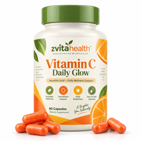 Vitamine C en capsules de 500 mg (acide ascorbique) - 60 capsules - Marque privée OEM - Soutien immunitaire - Service d'emballage personnalisé