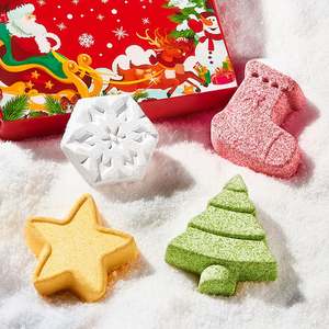 OEM SADOER Cuidado del cuerpo Navidad <span class=keywords><strong>Baño</strong></span> Sal <span class=keywords><strong>Boom</strong></span> Bolas Regalo Set Etiqueta privada 4PCs Ducha <span class=keywords><strong>Baño</strong></span> Sal Bola - Product Image 6