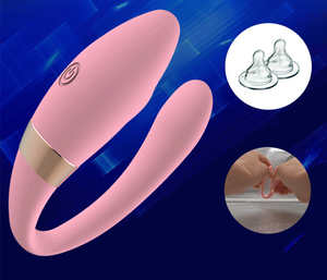 Vibrador inalámbrico <span class=keywords><strong>en</strong></span> forma de U para mujer, masajeador erótico de punto G, doble vibrador de silicona, Juguetes sexuales para parejas - Product Image 3