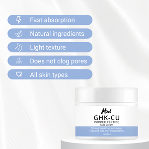 Crème pour le <span class=keywords><strong>visage</strong></span> au peptide de cuivre GHK-Cu <span class=keywords><strong>Anti</strong></span>-âge Raffermissante Liftante Réduit les ridules et les rides Crème éclaircissante pour le <span class=keywords><strong>visage</strong></span> pour tous les types de peau - Product Image 3