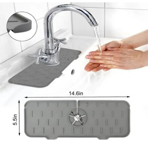 Alfombrilla Antisalpicaduras de Silicona PVC para Grifo de Cocina, Alfombrilla Absorbente con Diseño Antisalpicaduras - Product Image 5