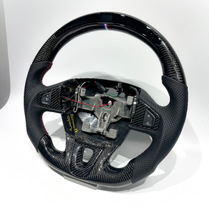 Volant de voiture classique noir avec LED en fibre de carbone véritable pour <span class=keywords><strong>Renault</strong></span> Megane RS Design <span class=keywords><strong>Renault</strong></span> Megane 3 Sport Racing Wheel - Product Image 1