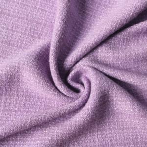 Offre Spéciale vente en gros élégant Textile doux Tweed lavande tricot Plaid laine laine Polyester tissu <span class=keywords><strong>pour</strong></span> dame robe costume vêtement - Product Image 1