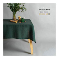 Tissu en lin naturel France 100%, vente en gros, ensemble de nappes de mariage rectangulaires/lavables, nappe de Table de fête en lin