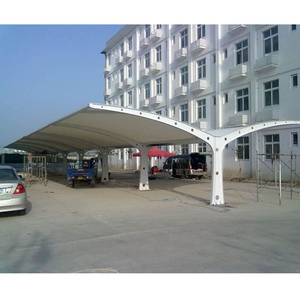 Nouvelle conception de tente de stationnement extérieure en matériau PVDF, structure de membrane haute tension imperméable, abri de recharge pour voiture, auvent de voiture - Product Image 3