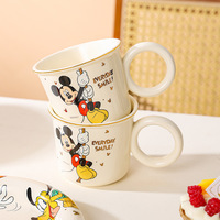 Service de table Mickey & Friends, luxe, pour une personne, en céramique, coffret cadeau, vaisselle en porcelaine pour la maison, coffret cadeau
